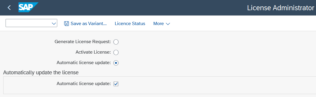License Update