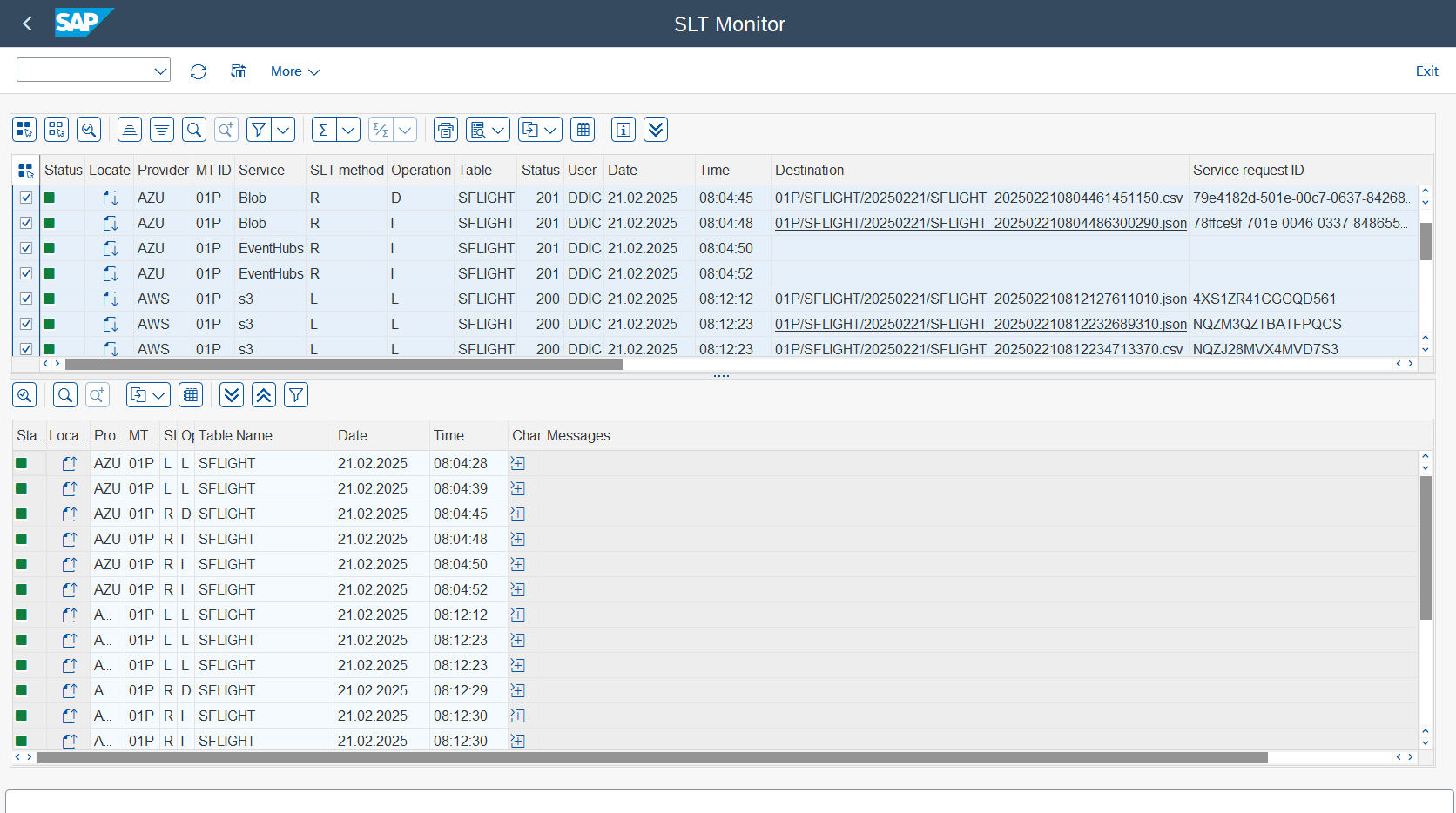 Log Monitor Horizontal