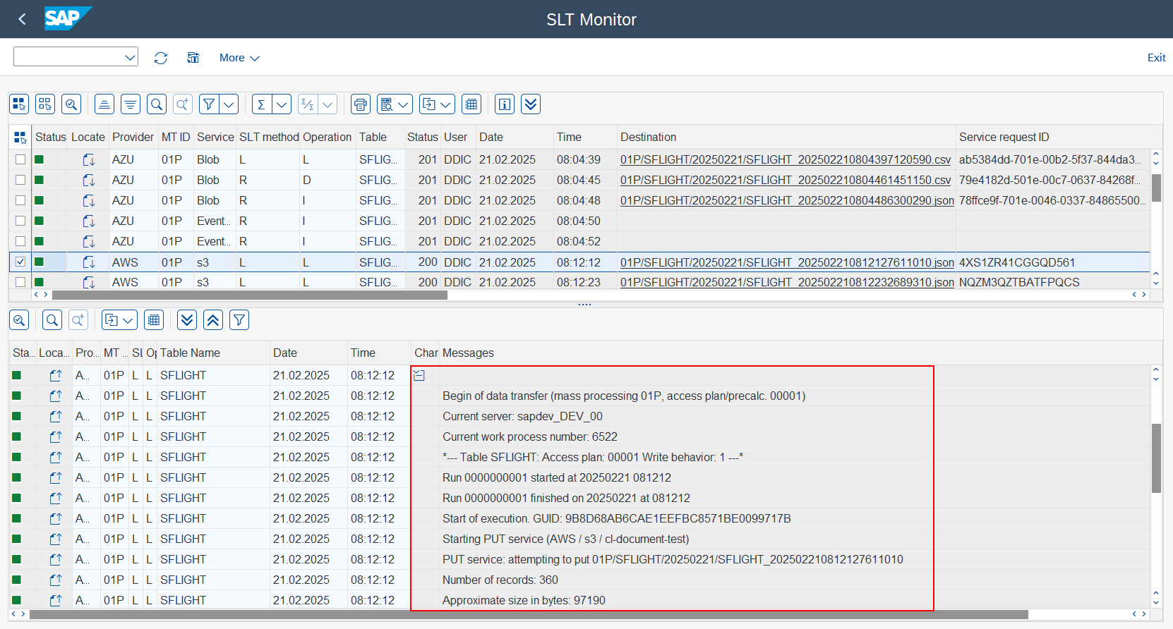 Log Monitor Messages